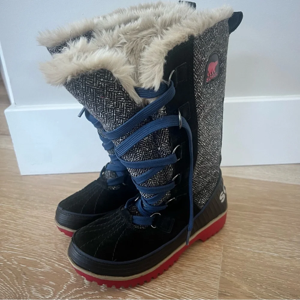 Sorel Tivoli II High Herringbone Boots Women's LL5180 010 Size 5 Waterproof
